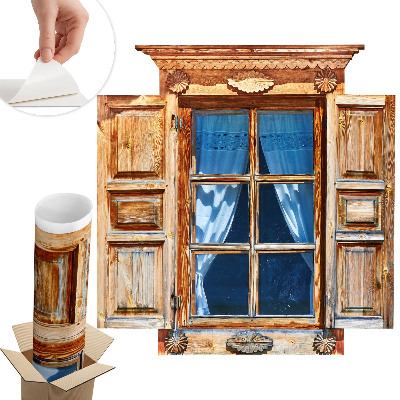 Fototapet fereastră 3d 58x60 Fereastră rustică