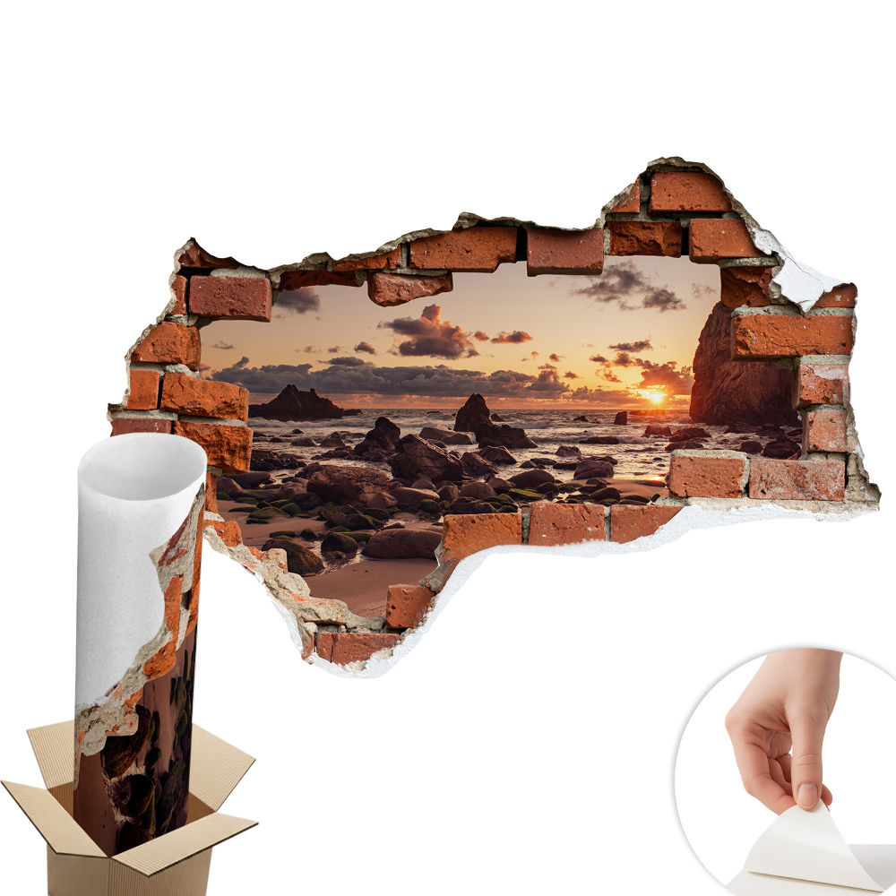 Autocolant gaură în perete 60x40 Coasta Viselor