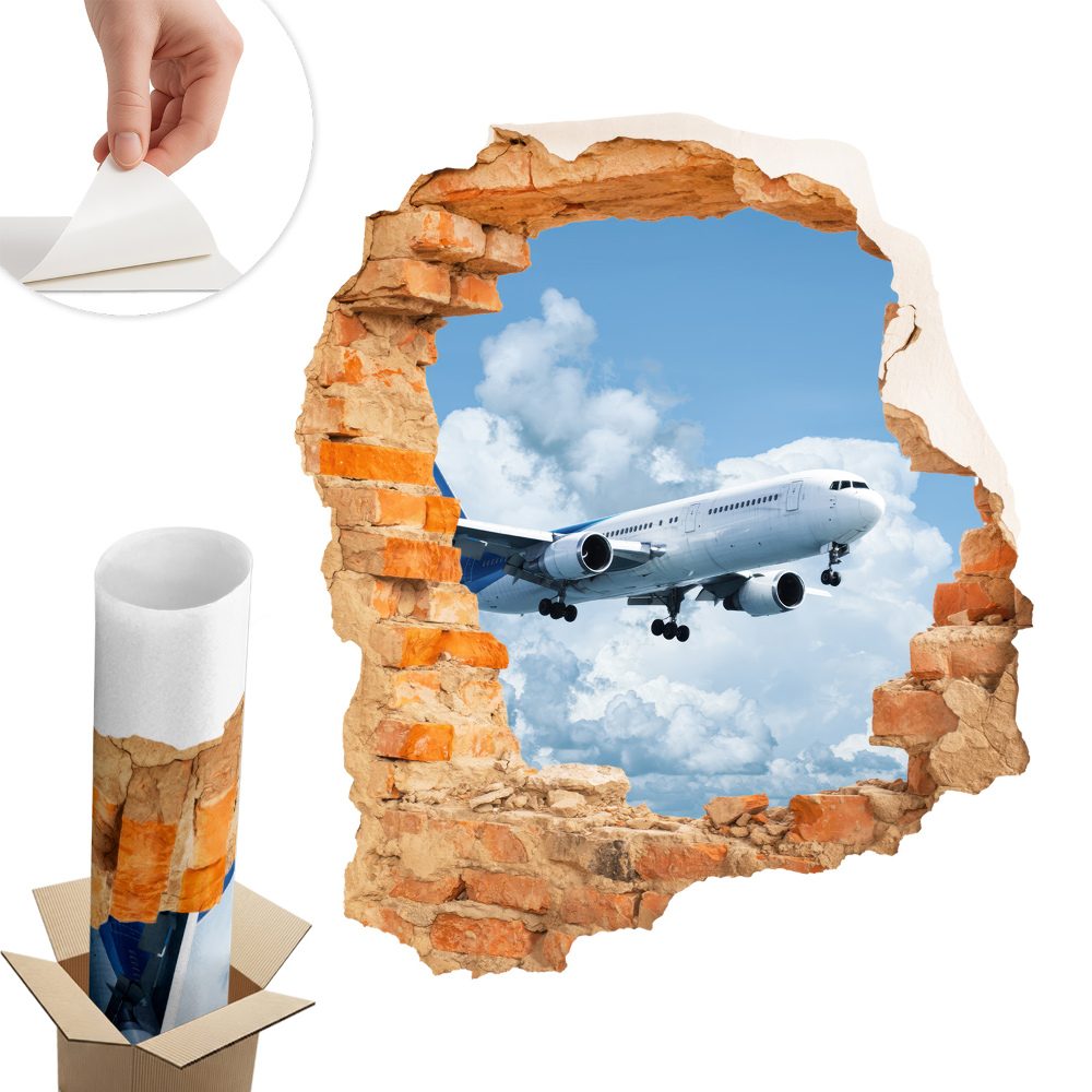 Autocolant gaură în perete 68x80 Descoperire aeriană