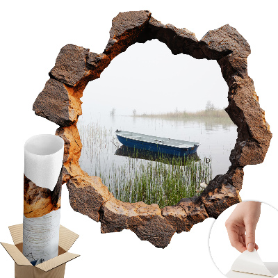Autocolant gaură în perete 80x79 Lacul de piatră