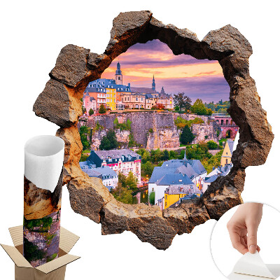 Autocolant gaură în perete 80x79 Fereastră de piatră