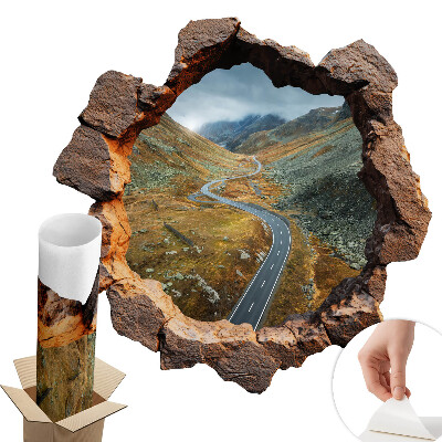 Autocolant gaură în perete 80x79 Drumeție montană