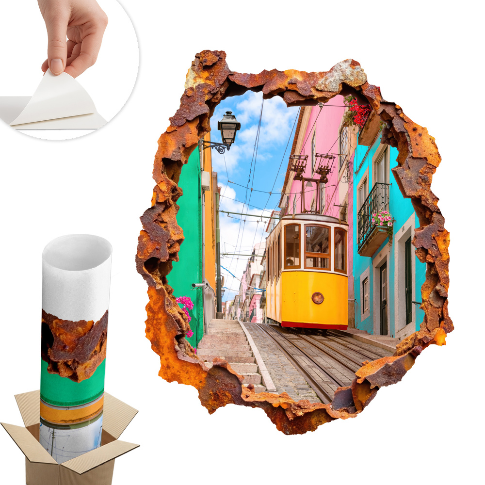 Autocolant gaură în perete 66x80 Peisaj nostalgic