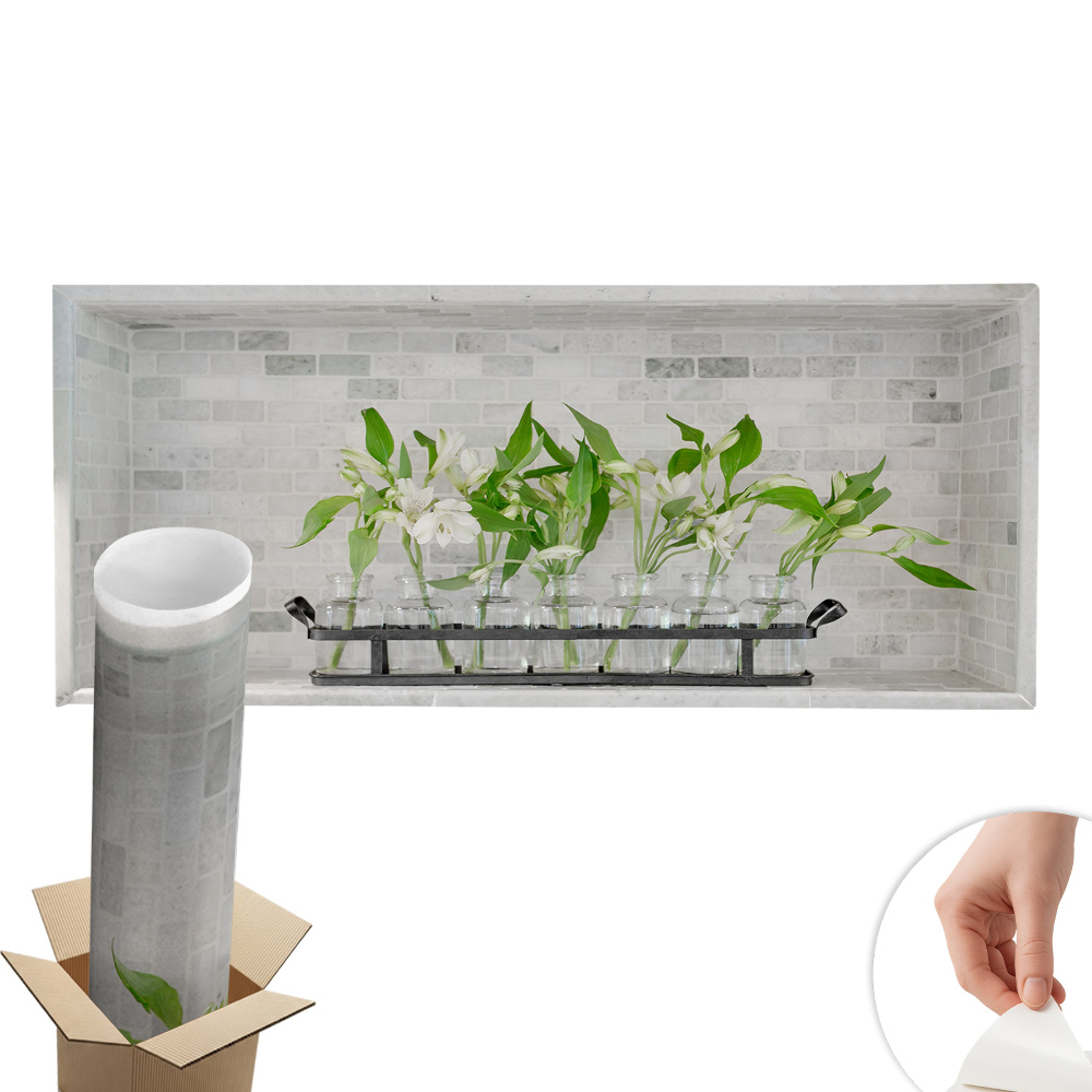 Autocolant 3d perete 80x34 Flori în vaze