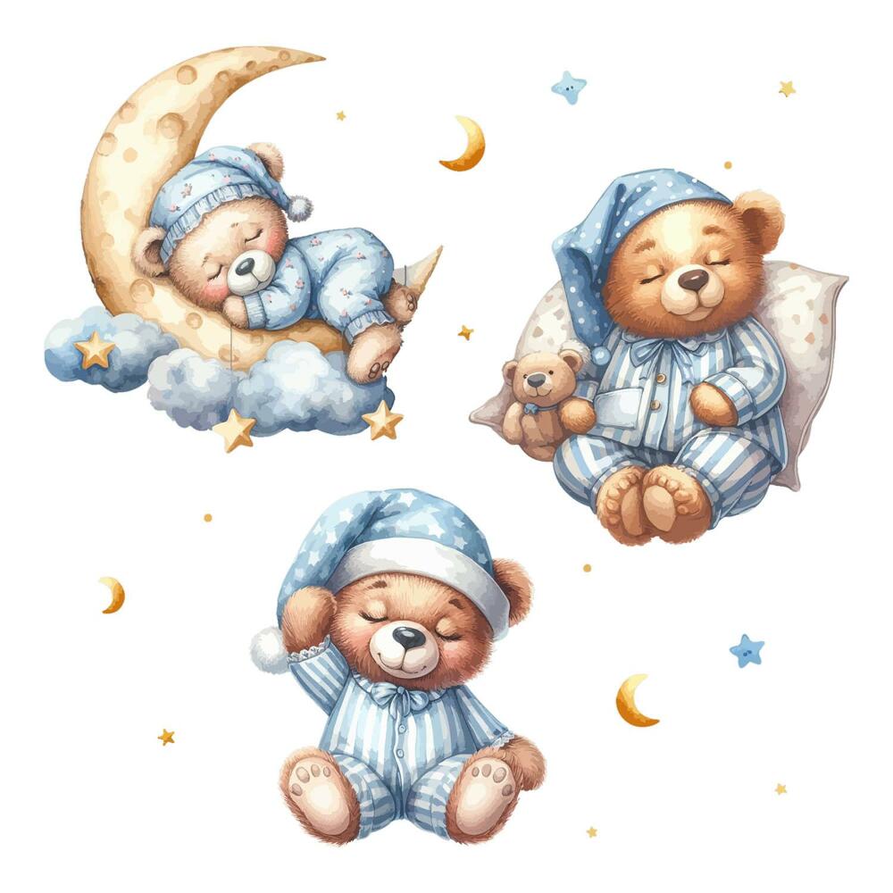 Stickere perete copii 80x137 Cer pastelat cu boluri în acuarelă