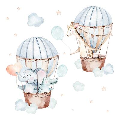 Stickere camera copiilor 60x88 Baloane în acuarelă cu elemente decorative