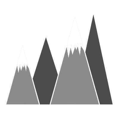 Autocolante perete130x207 Ilustrație a vârfurilor de munte acoperite de zăpadă