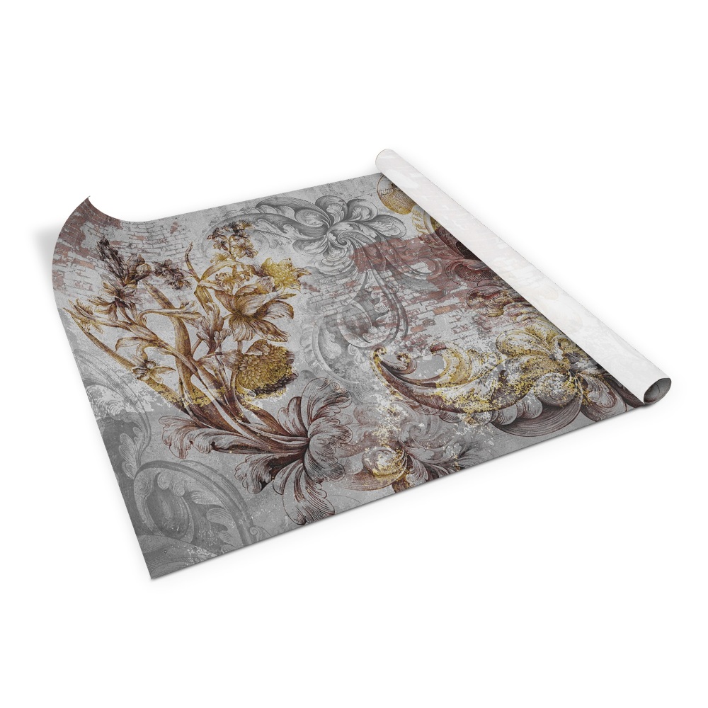 Folie autocolanta mobila Mural floral vechi