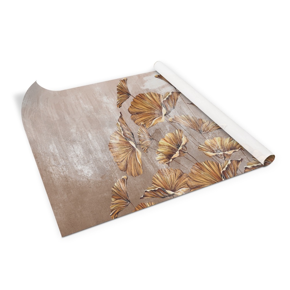 Folie autocolanta mobila Flori pe perete în stil loft