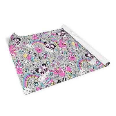 Folie autocolanta mobila Diamante curcubeu Panda