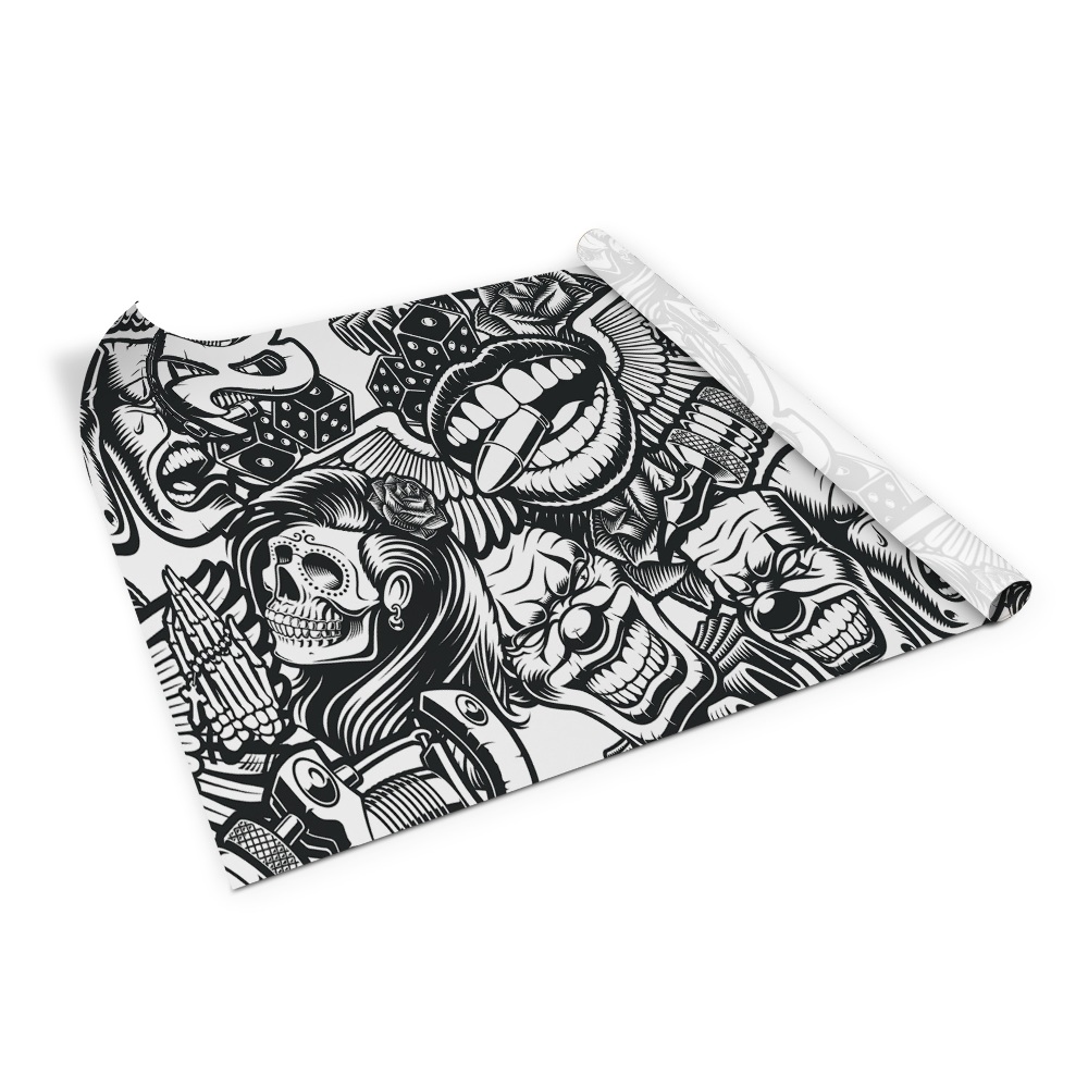 Autocolant mobila Tatuaj cu craniu