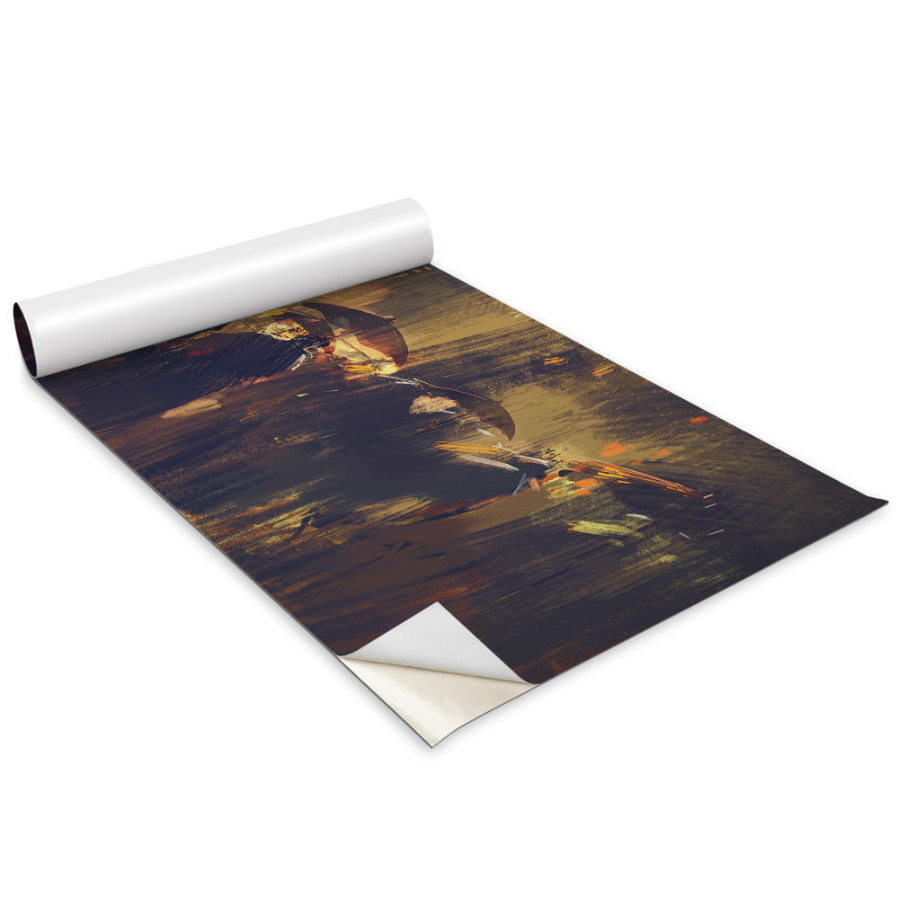 Folie autocolanta mobila Oameni în ploaie