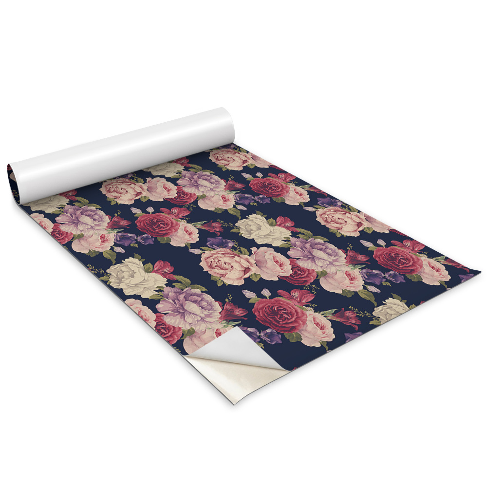 Folie autoadeziva pentru mobila Flori de trandafir colorate