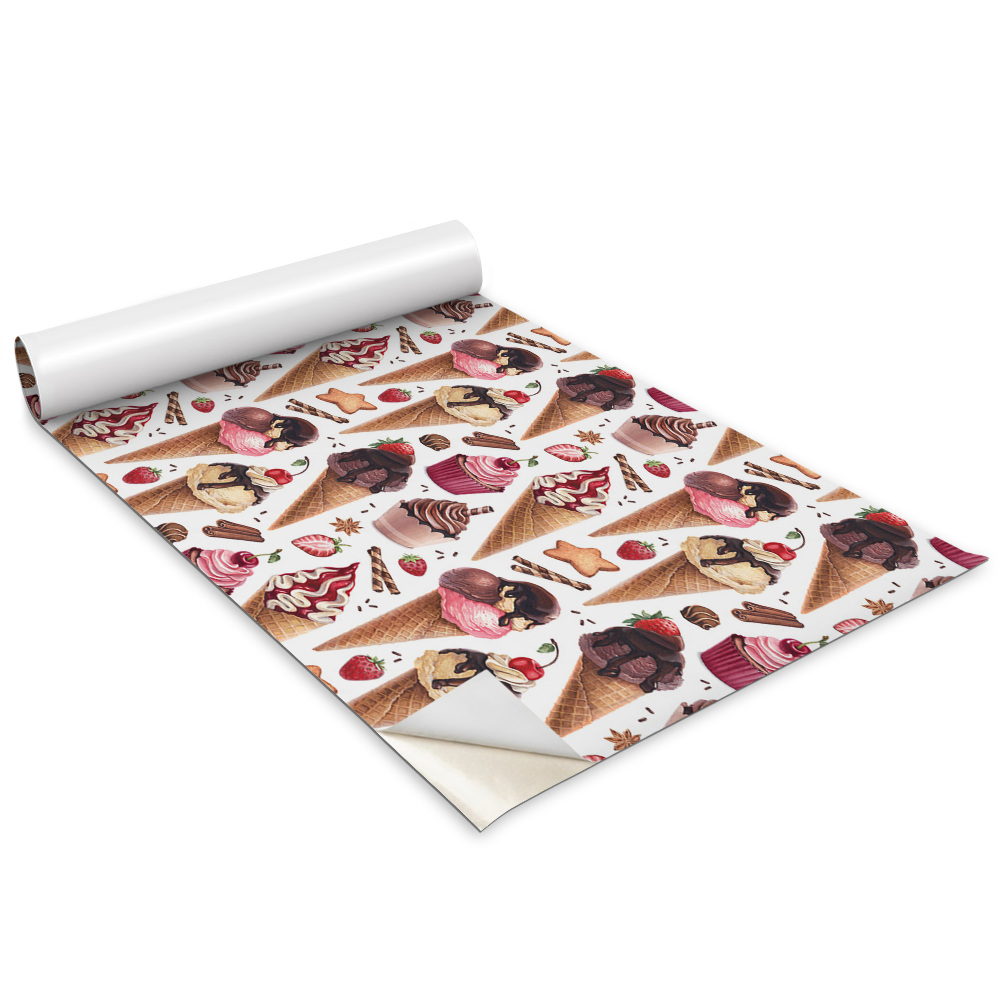 Folie autoadeziva pentru mobila Înghețată, brioșe, dulciuri