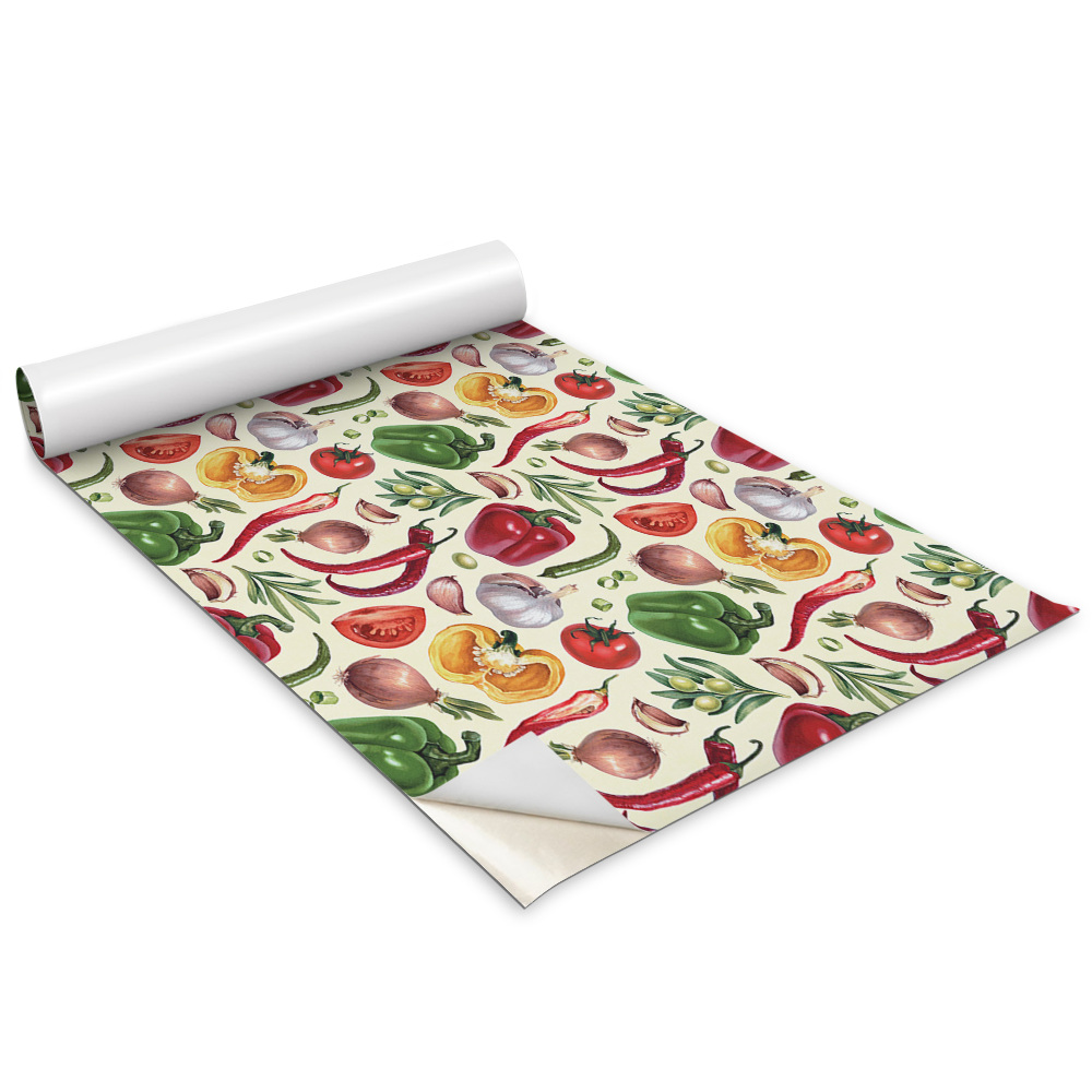 Folie autocolanta mobila Legume colorate de desene animate