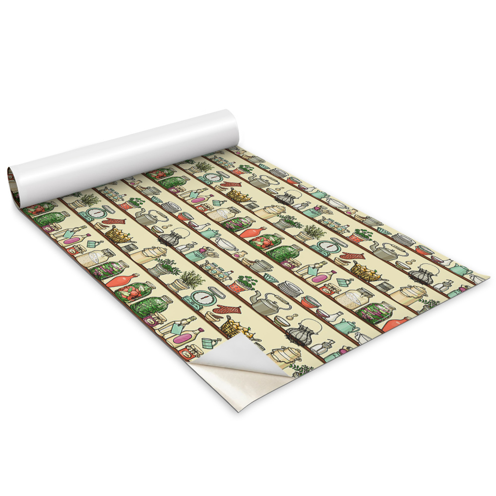 Folie autocolanta mobila Articole de bucătărie din desene animate