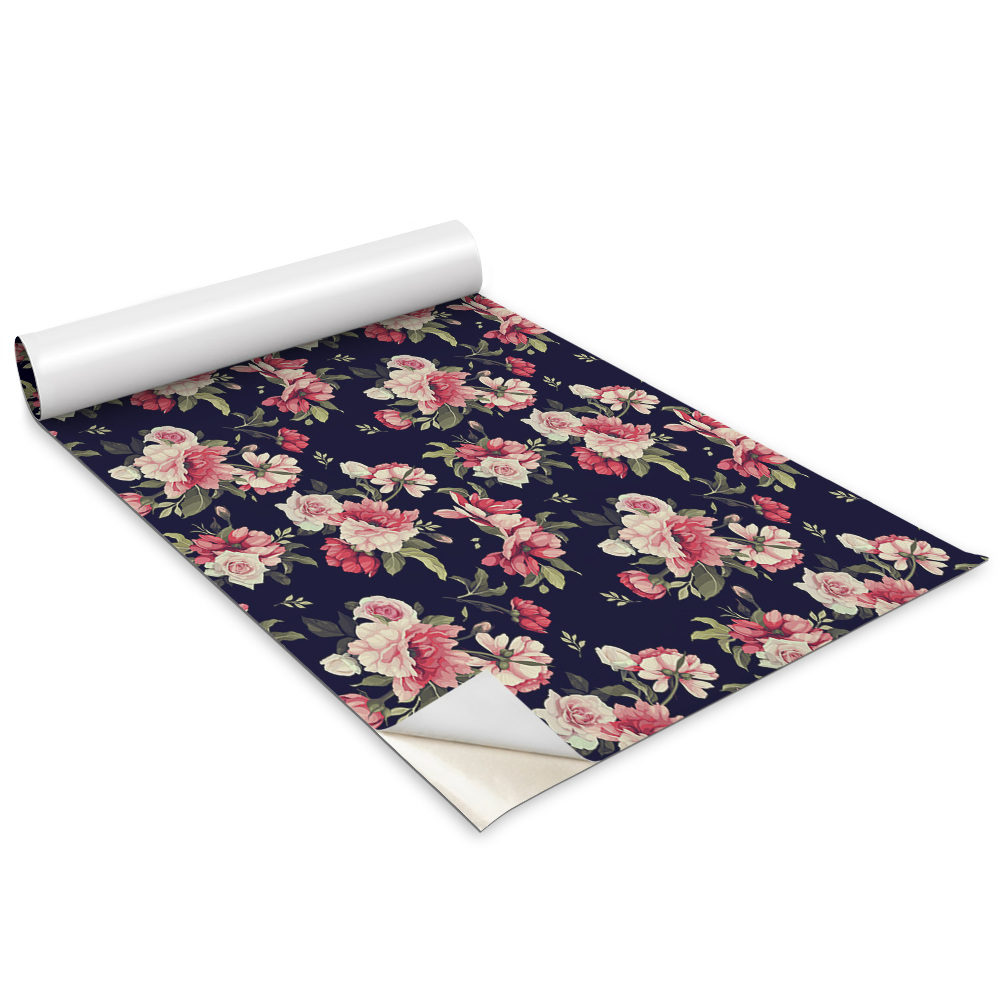 Folie autoadeziva pentru mobila Flori roz