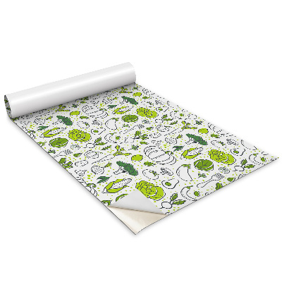 Folie autocolanta mobila Legume verzi de desene animate