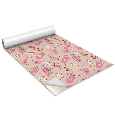 Folie autoadeziva pentru mobila Cafea de desene animate