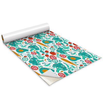 Folie autocolanta mobila Legume și fructe de desene animate