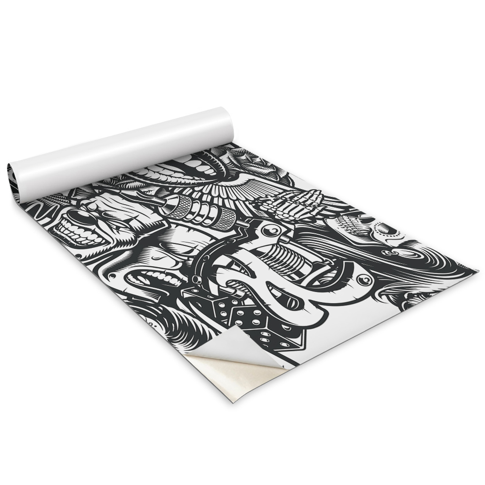 Autocolant pentru mobila Cranii și clovni