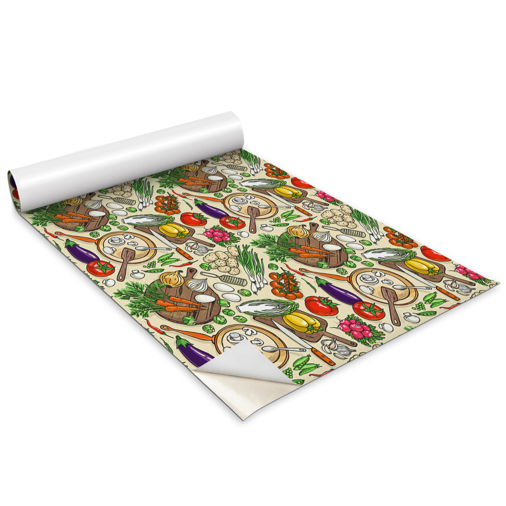 Autocolant pentru mobila Legume colorate de desene animate