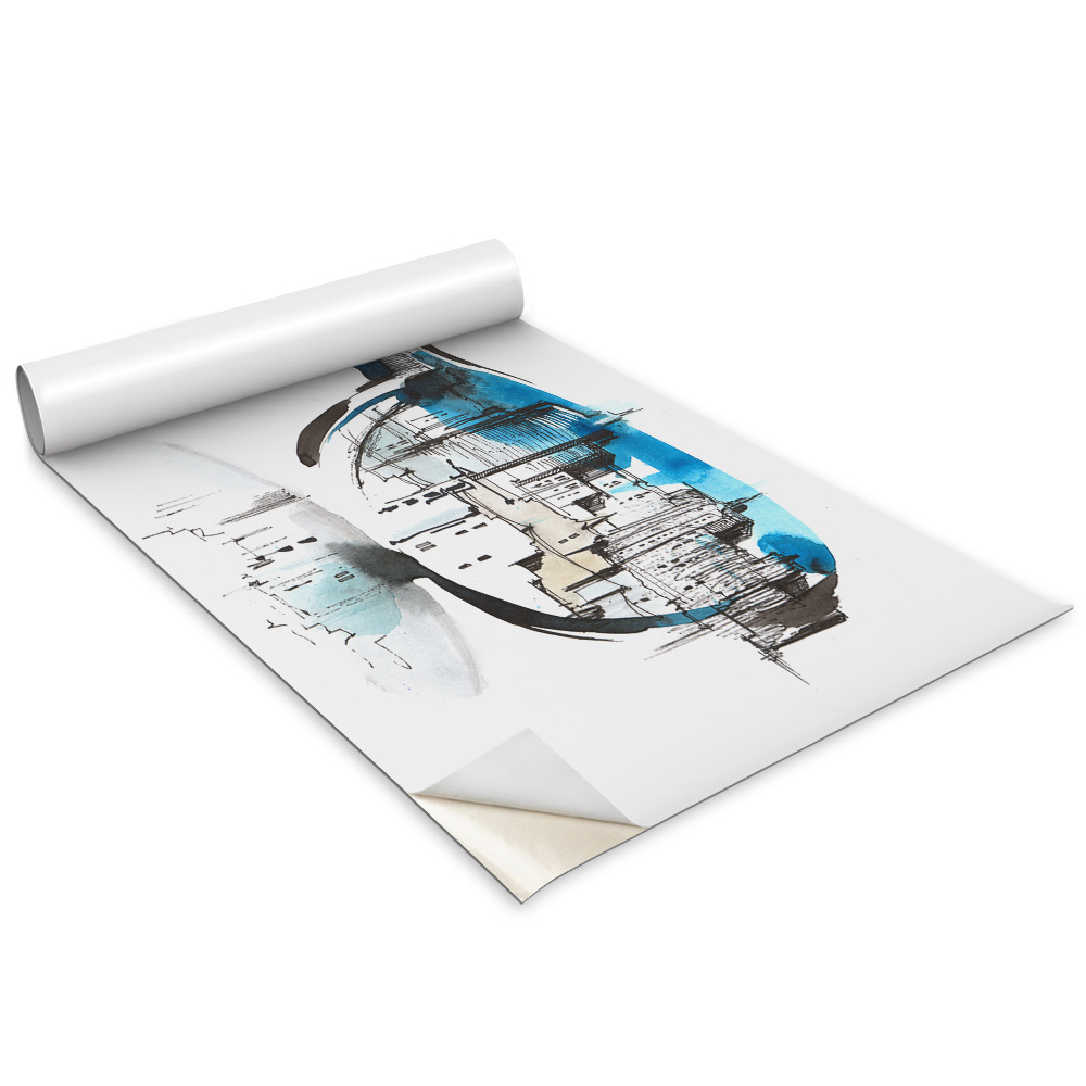 Autocolant pentru mobila Orașul cu ochelari