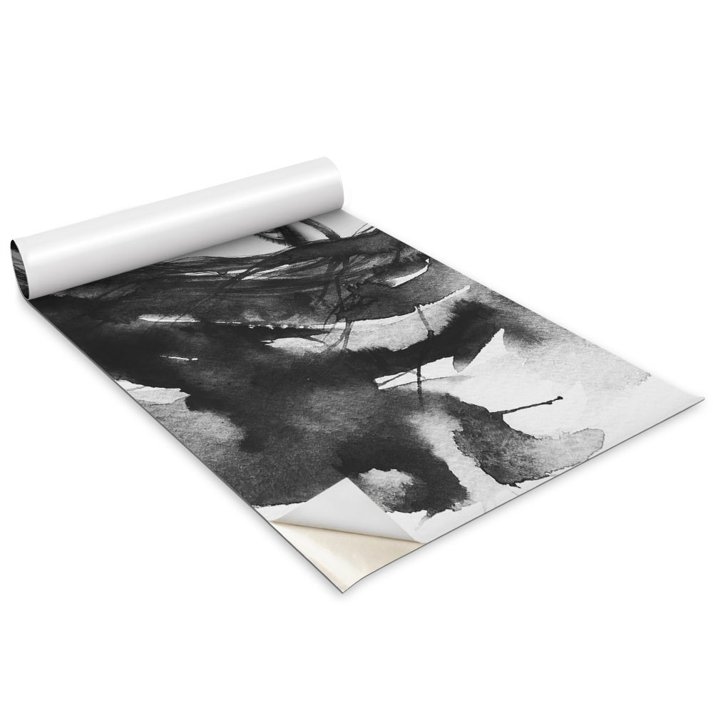 Autocolant pentru mobila Portret pictat în alb și negru