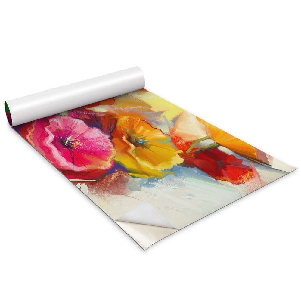 Autocolant pentru mobila Flori colorate