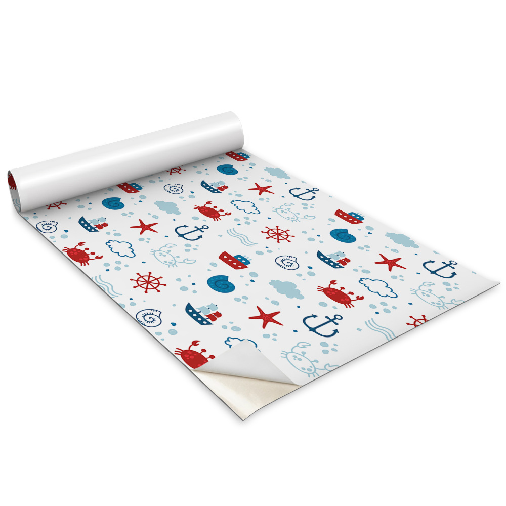 Folie autocolanta mobila Model de plajă pentru copii Crabi Nave