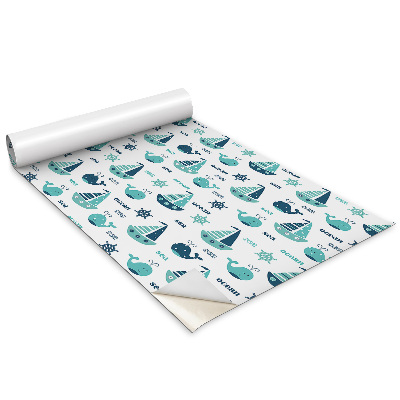 Autocolant pentru mobila Model pentru copii Nave Balene