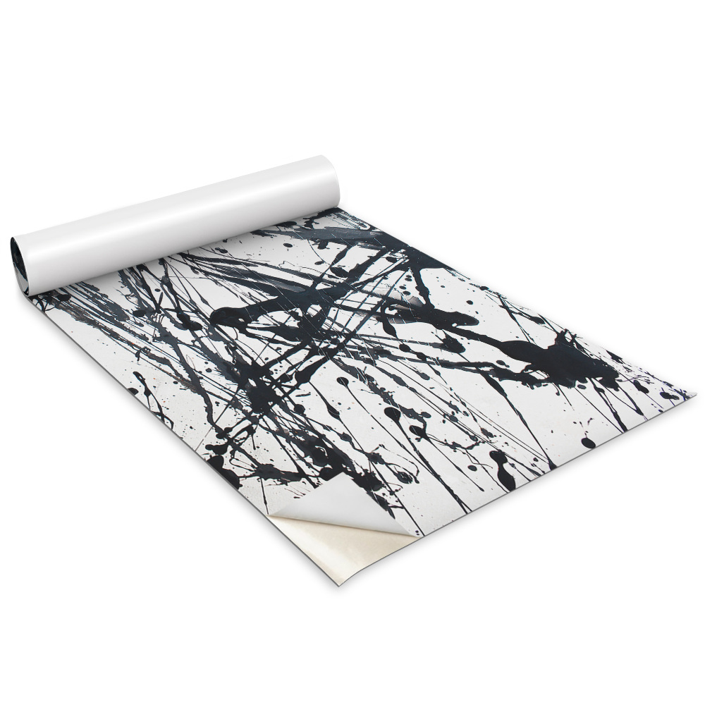 Folie autoadeziva pentru mobila Stropi de pensulă neagră