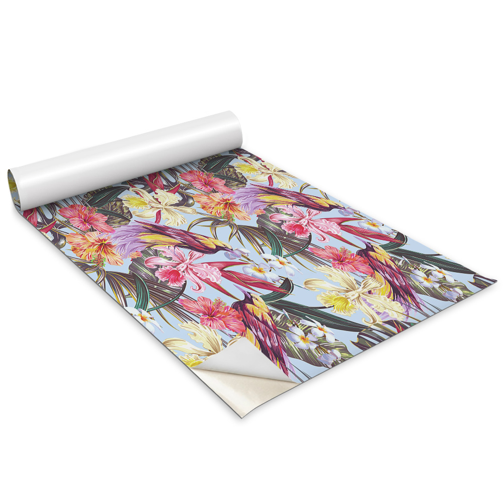 Autocolant pentru mobila Flori și păsări