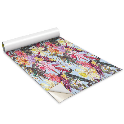 Autocolant pentru mobila Flori și păsări