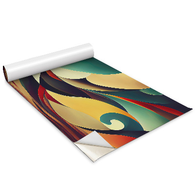 Autocolant pentru mobila Valuri colorate abstracte