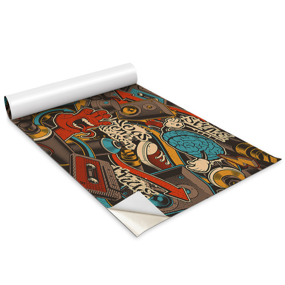 Folie autocolanta mobila Spray muzical Graffiti