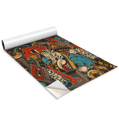 Folie autocolanta mobila Spray muzical Graffiti