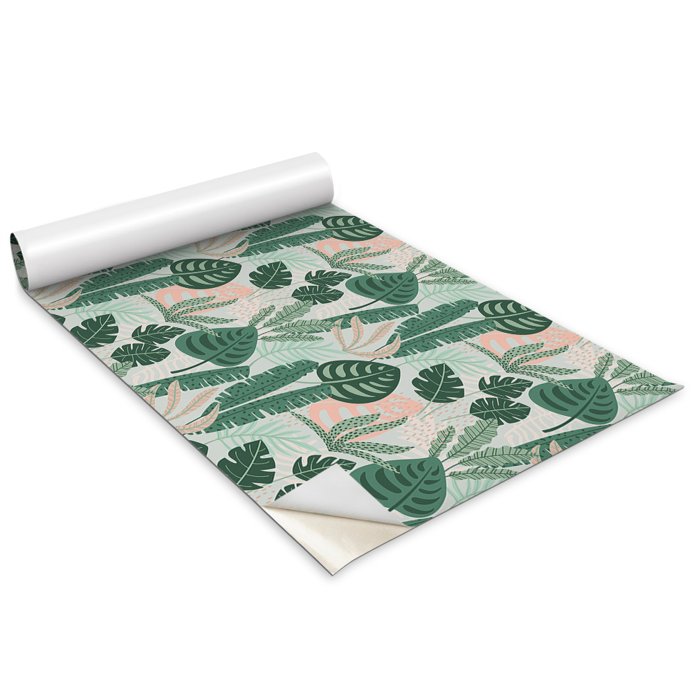 Folie autoadeziva pentru mobila Model de frunze Boho