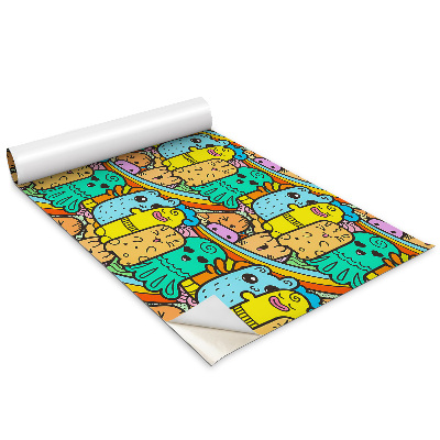 Folie autocolanta mobila Monștri colorați și veseli