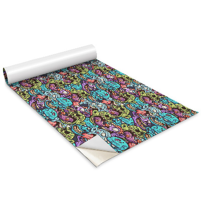 Folie autoadeziva pentru mobila Zombi colorați