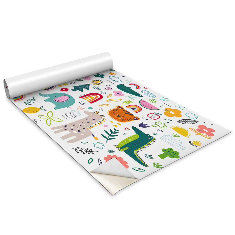 Folie autocolanta mobila Animale colorate pentru camera copiilor