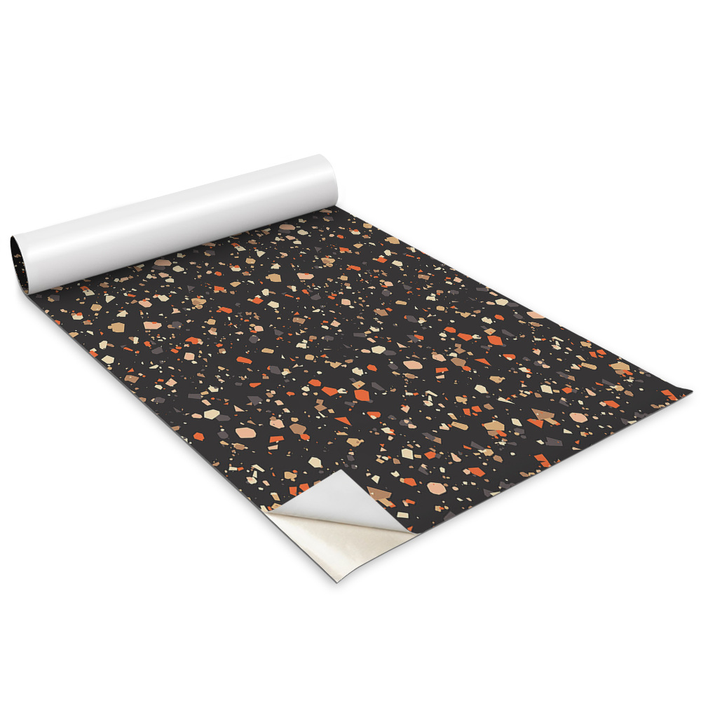 Folie autoadeziva pentru mobila Terrazzo închis la culoare