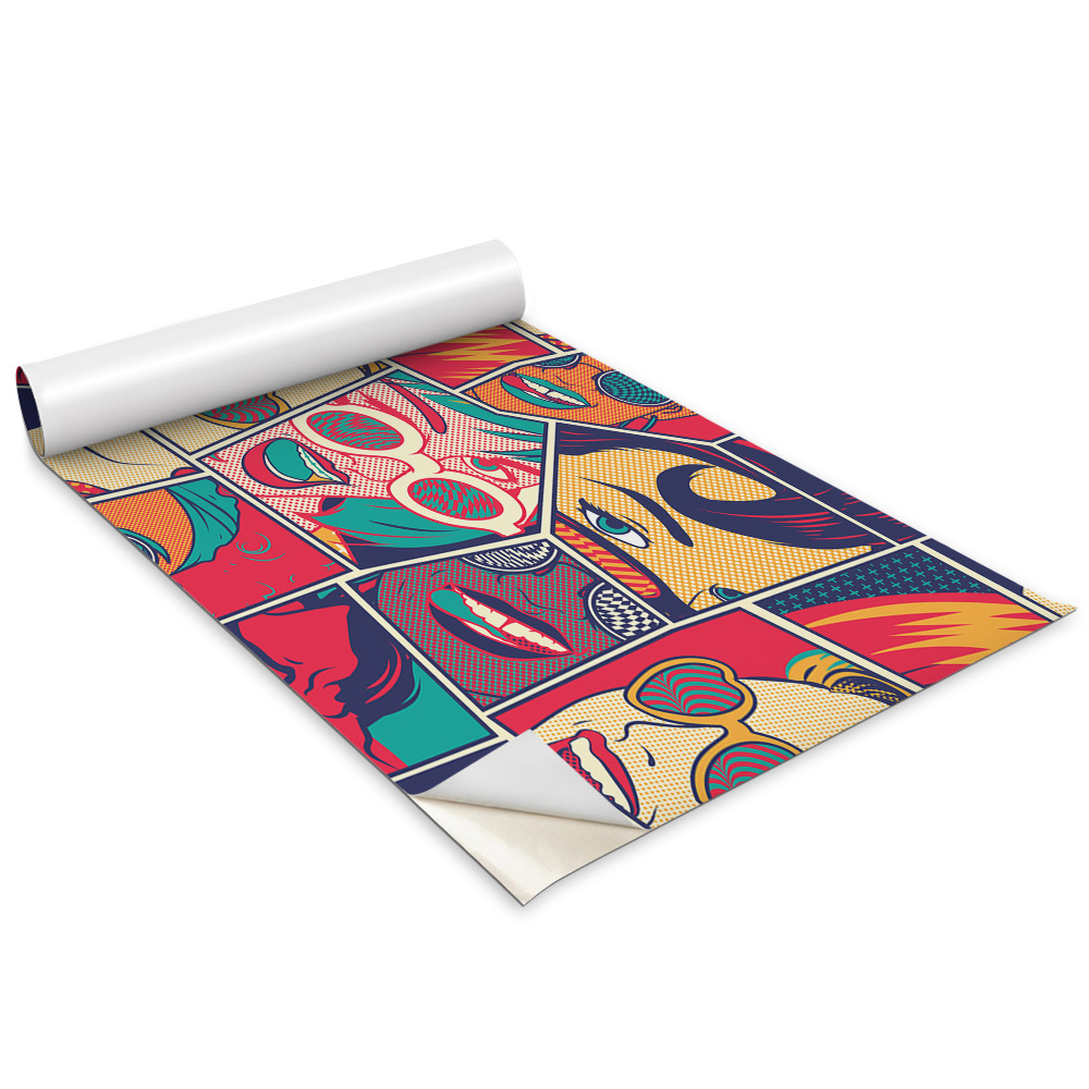 Autocolant pentru mobila Fețe feminine în stil Pop Art