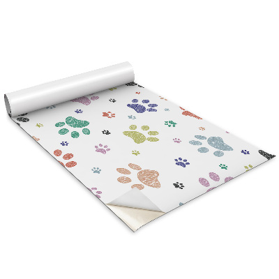 Folie autoadeziva pentru mobila Labe de câine drăguțe și colorate