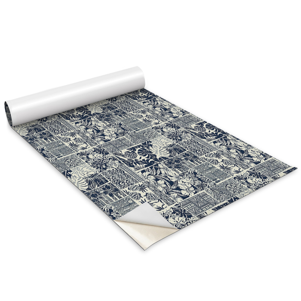 Folie autoadeziva pentru mobila Model floral în stilul benzilor desenate