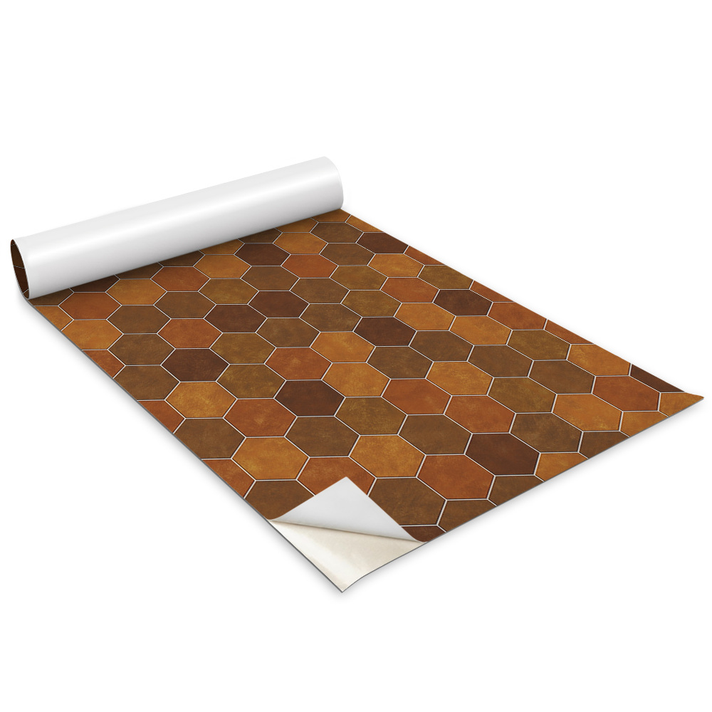 Folie autocolanta mobila Hexagonuri maro