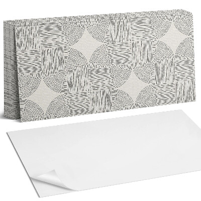 Panou decorativ bucatarie Linii geometrice în machetă