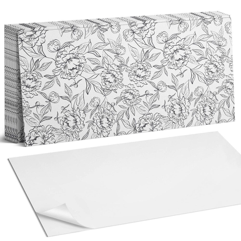 Panou decorativ bucatarie Model floral cu frunze