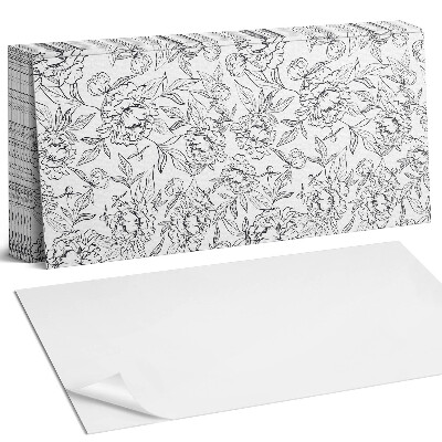 Panou decorativ bucatarie Model floral cu frunze