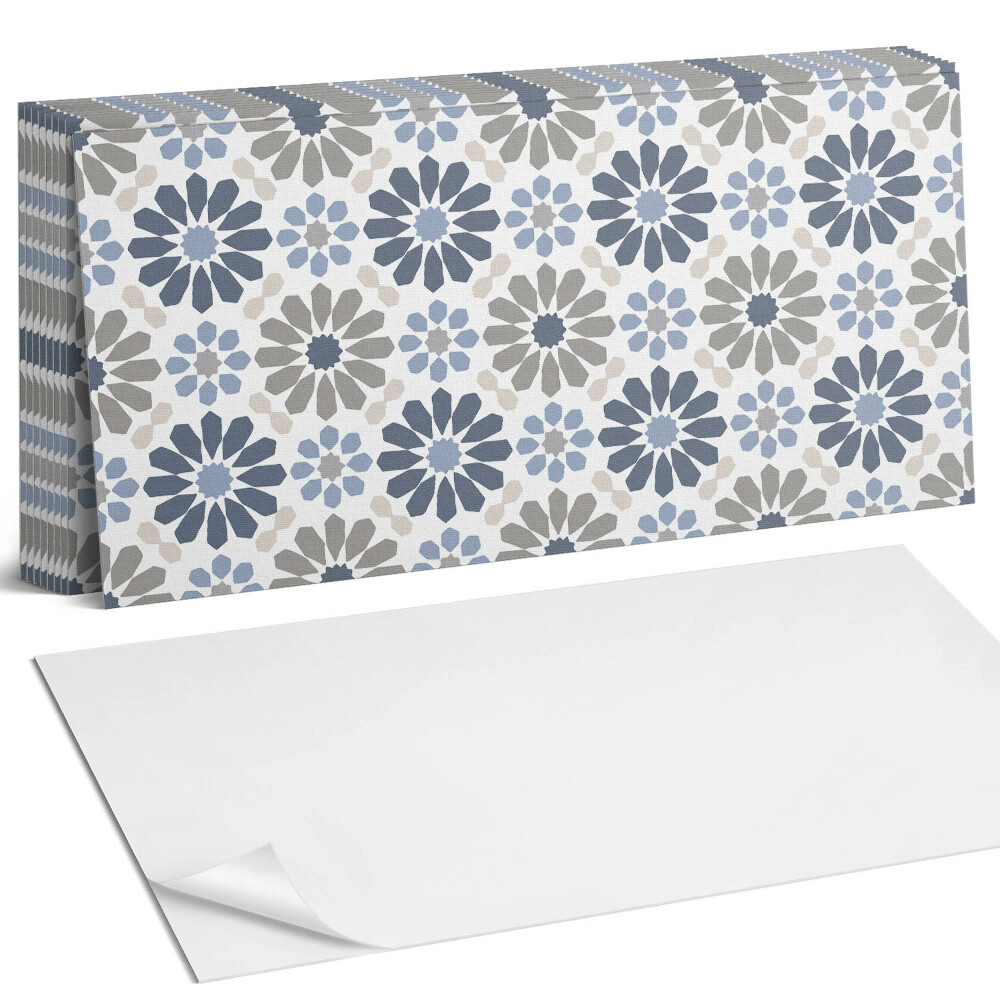 Panou decorativ bucatarie Model floral în simetrie